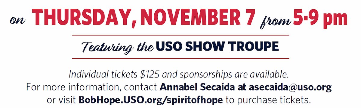 You're Invited! Give More Than Thanks at our 8th Annual Spirit of Hope Gala - mailchi.mp/uso.org/spirit…