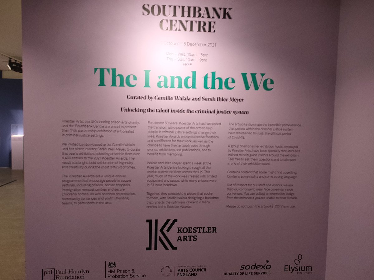 BeestonPippa's tweet photo. Always enjoy the creativity of work at the Koestler trust exhibition. https://t.co/um5SFJtowT