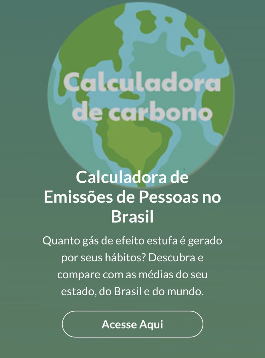 tassoazevedo's tweet photo. Está é uma calculadora inovadora para estimar as emissões de gases de efeito estufa de moradores do Brasil https://t.co/ig6QFF0czq vc aprende quanto emite e compara com a média per capita do seu estado, do Brasil e do Mundo. https://t.co/KgOjwahQGg