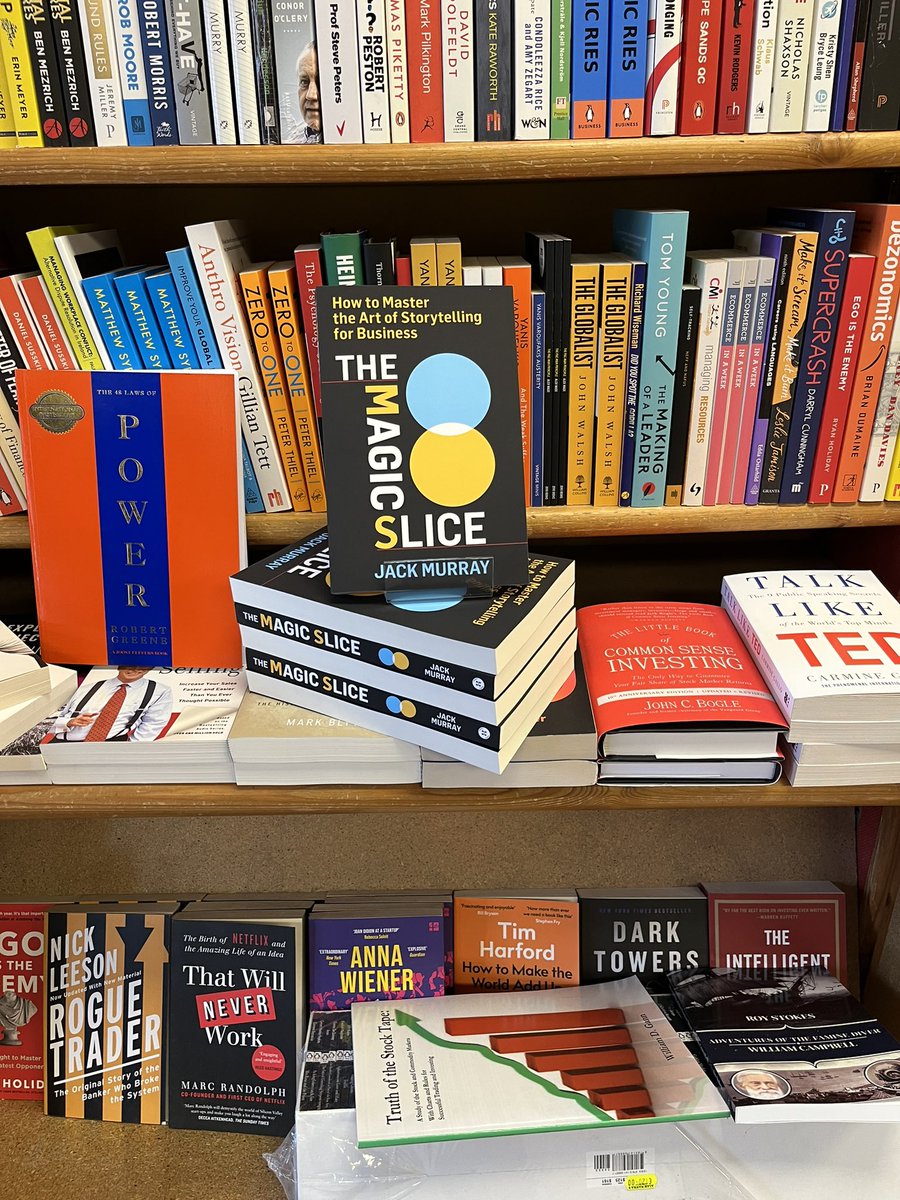 I had a bucket list moment today. My book ‘The Magic Slice’ on the shelves of <a href="/alanhannasbooks/">Alan Hanna's Bookshop</a> - one of my favourite bookshops. Thanks guys - feeling very #grateful.