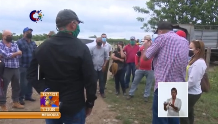CanalCaribeCuba's tweet photo. | #CanalCaribe | El titular del @MINAGCuba de #Cuba, Idael J. Pérez, intercambió con productores destacados de Bayamo sobre la aplicación de las medidas para impulsar la producción de alimentos y fomentar el #ProgramaGanadero 🐮🥬🇨🇺
📺https://t.co/AppUmtDtLp https://t.co/C43KxKdyjw