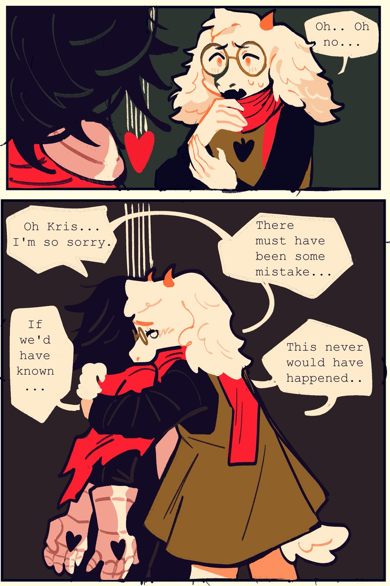 MariOrSomething's tweet photo. been having fun with lil comics lately #DELTARUNE #DeltaruneChapter2 https://t.co/6BBl6146gh