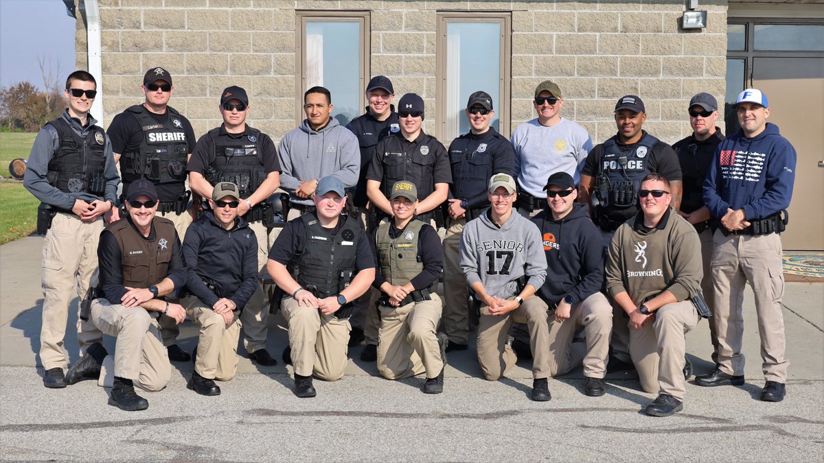 IndianaLawEnfo1's tweet photo. Squad "C" enjoyed their time training in EVO this week! 🚓 #IndianaPolice #ILEABasicClass225 #ThinBlueLine #EmergencyVehicleOperations #FirstResponders #EssentialWorkers #IndianaOfficers #PoliceCars https://t.co/jIeWKR4DNA