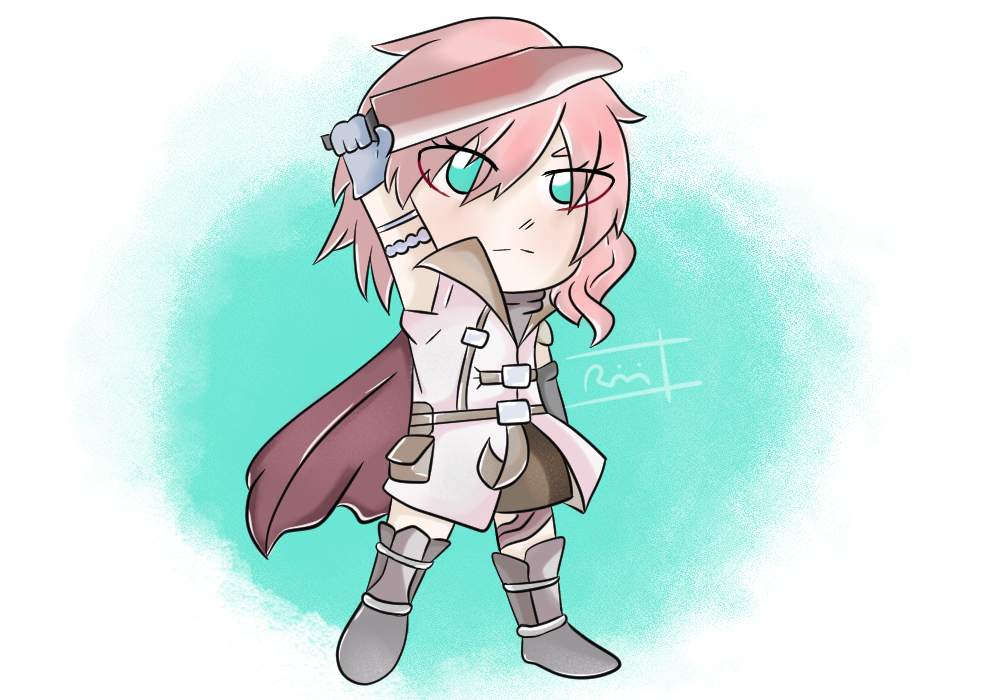 romiithebirdie's tweet photo. Chibi of Final Fantasy's Lightning ^^ #FinalFantasy #videogameartwork #fflightning https://t.co/pu6sFxcPng