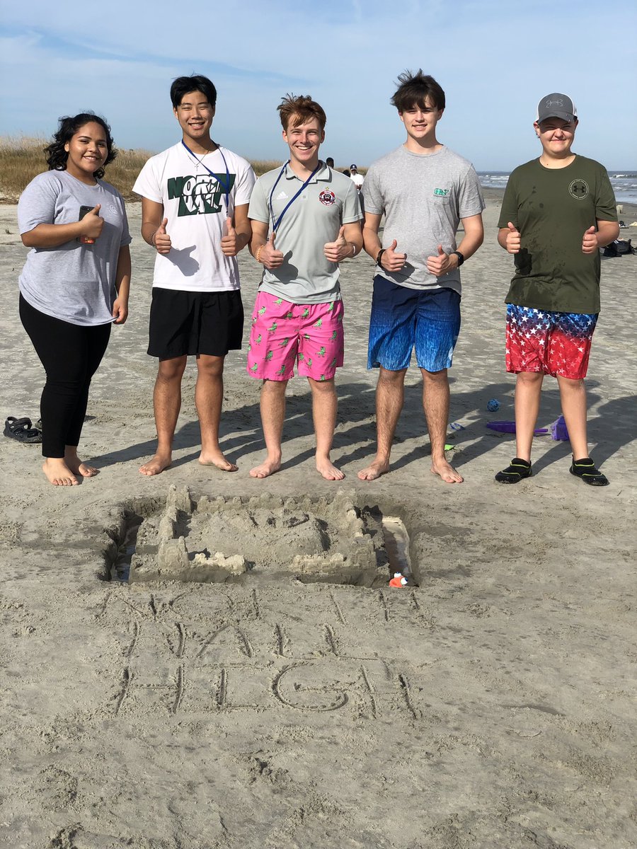 NTH_STEM's tweet photo. STEM students designed a sand castle for the Georgia TSA Great Sandcastle Build at Fall Leadership @nhhsprincipal @NorthHallHigh @Hall_Schools https://t.co/FA5Gjw6TjG
