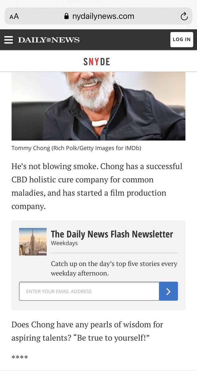 ……and in TODAY’s NY Daily News…………11-12-21 #nydailynews #JaeBenjamin #TommyChong #FanRoomLIVE Link 👉 nydailynews.com/snyde/ny-richa… Cc: @tommychong @JaeBenjamin @NYDailyNews @CedEntertainer @fanroomlive #LifeOfBenjamin #Entertainment #cannabis #Movies
