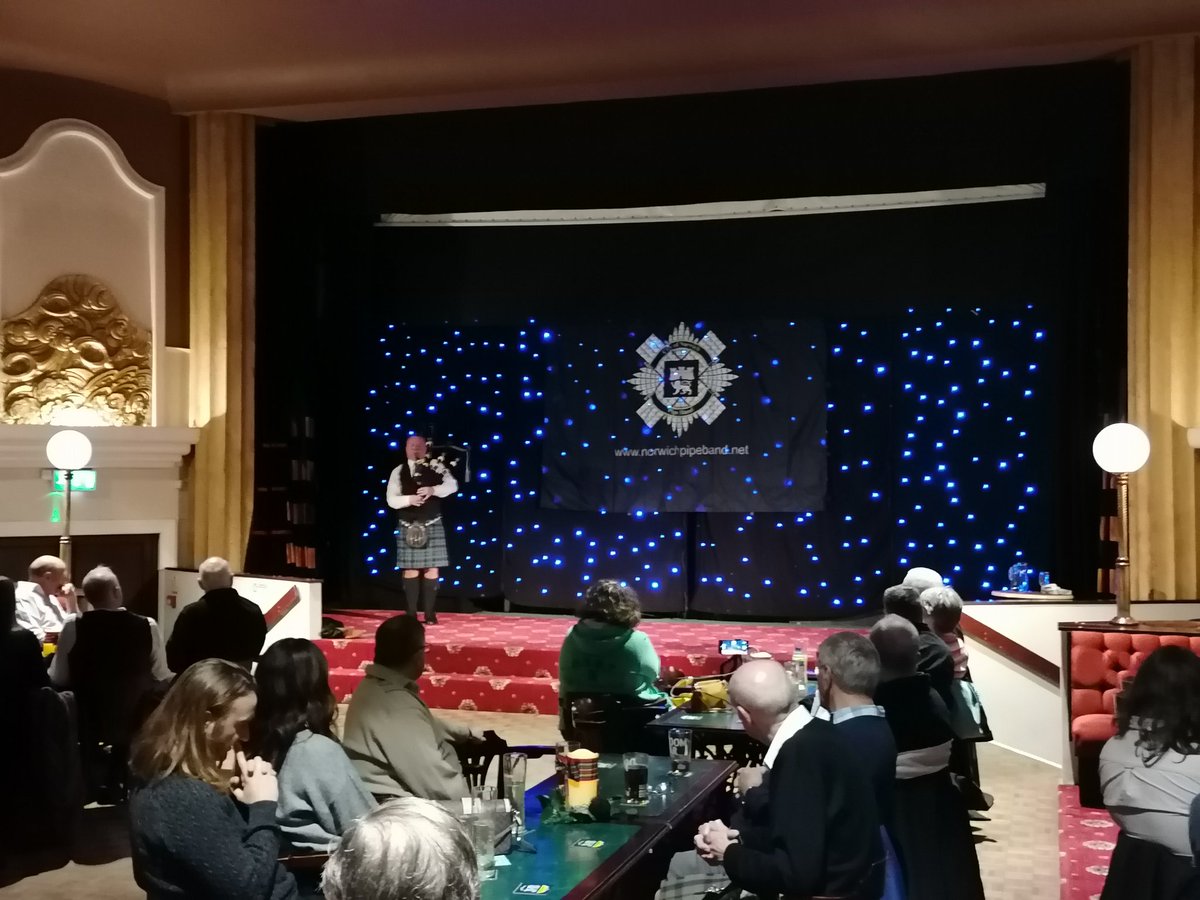 Pipe Major Stuart Liddell entertains...