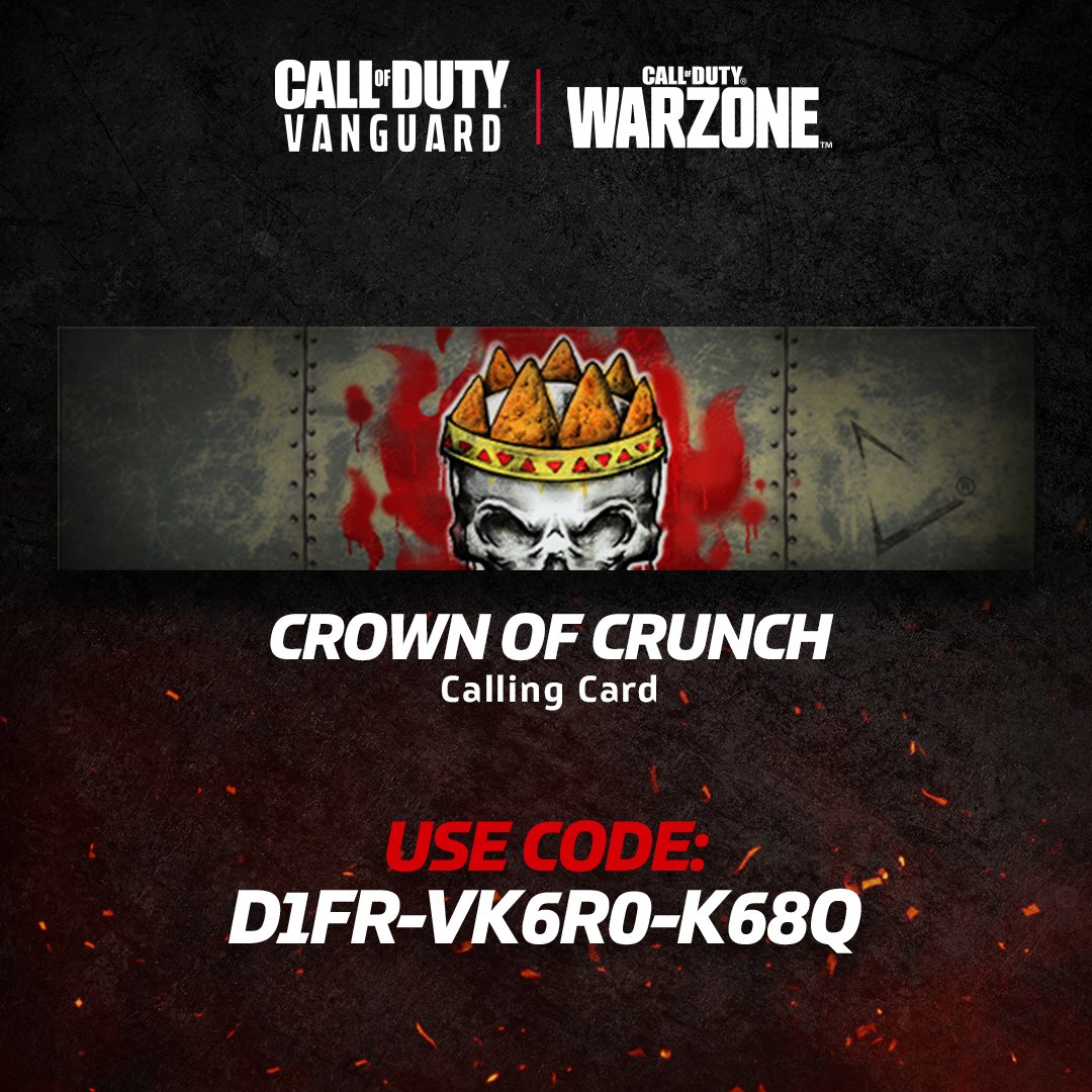 Doritos's tweet photo. if you want this Call of Duty® calling card you better use this code before they realize I shared it https://t.co/yCUBpi3Xun