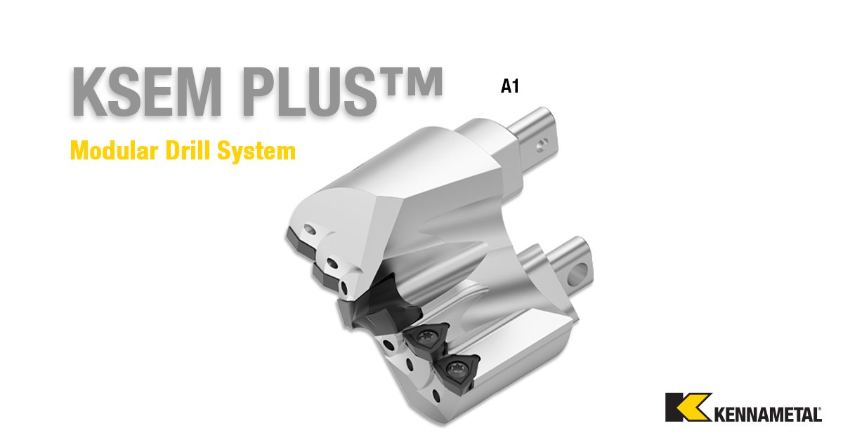 Kennametal's tweet photo. Looking to ⬇️ cost per hole when drilling large diameter holes? KSEM PLUS™ takes interchangeable head styles. The A1 head provides the lowest cost per hole and excellent productivity in all cutting conditions and many materials. https://t.co/xxejo3WEVq

#modulardrill https://t.co/vreqSWrnKw
