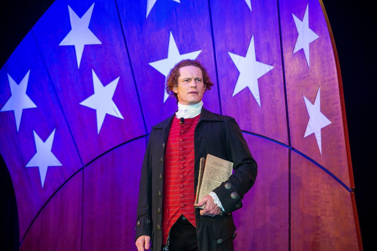 A portrait rendered on the other side of the stage backdrop behind which I shared an earlier image depicting a moment from my recent address at an event celebrating township governments. If you wish to influence your national government, get involved in your local government.