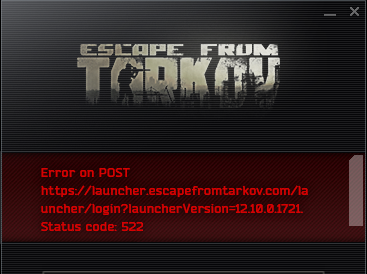 AirwingMarine's tweet photo. It appears #EscapefromTarkov  is having some issues right now... https://t.co/4VfnCyiCo0