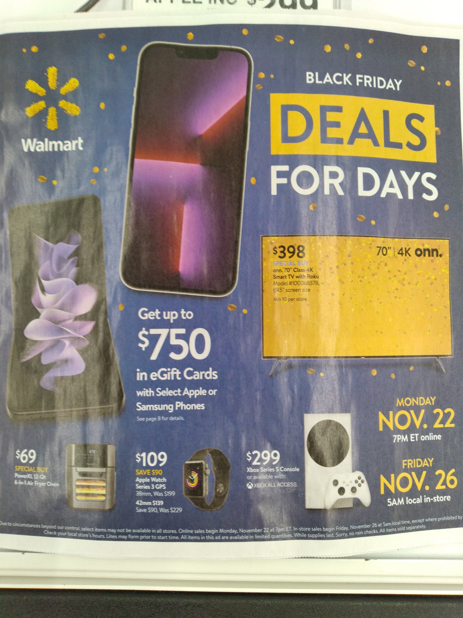 Deals Finder - Best Christmas Deals on X: Confirmed: Online only #PS5  restock starting November 22, Walmart has confirmed via its Black Friday  2021 ad.  / X