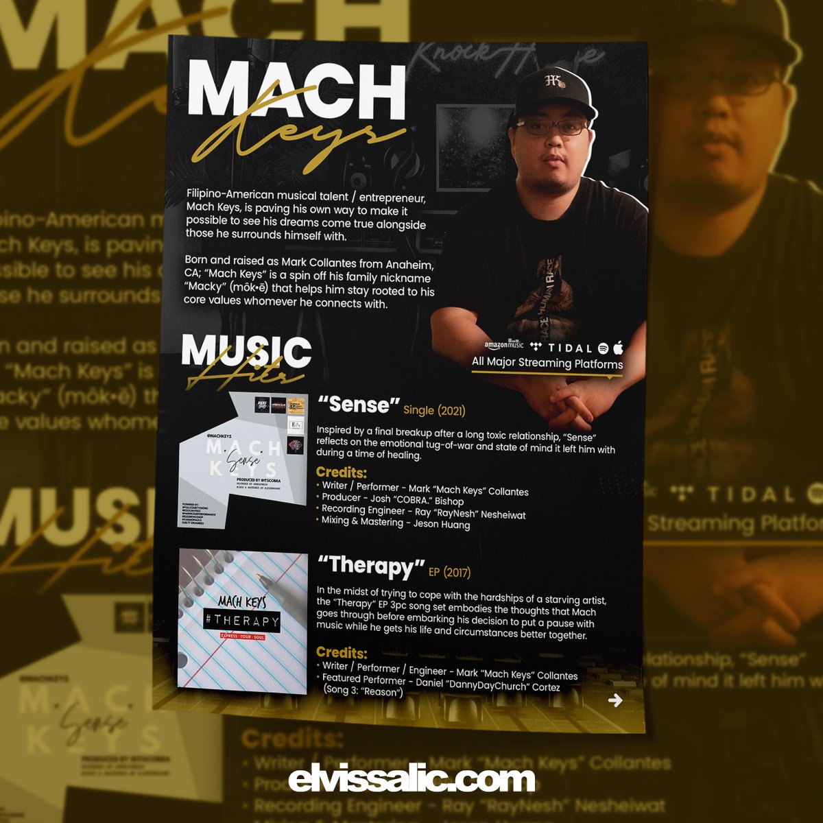Elvissalic's tweet photo. Mach Keys EPK
#graphic #design #graphicdesign #EPK #artist #producer #musician #music #electronicpresskit #presskit #pressdesign #photoshop #illustrator #hiphop #typebeat #creative #unique #designinspiration #IndieDistribution #Artists #Musicians #Producers #IndependentArtist https://t.co/nMxj2q5cNx