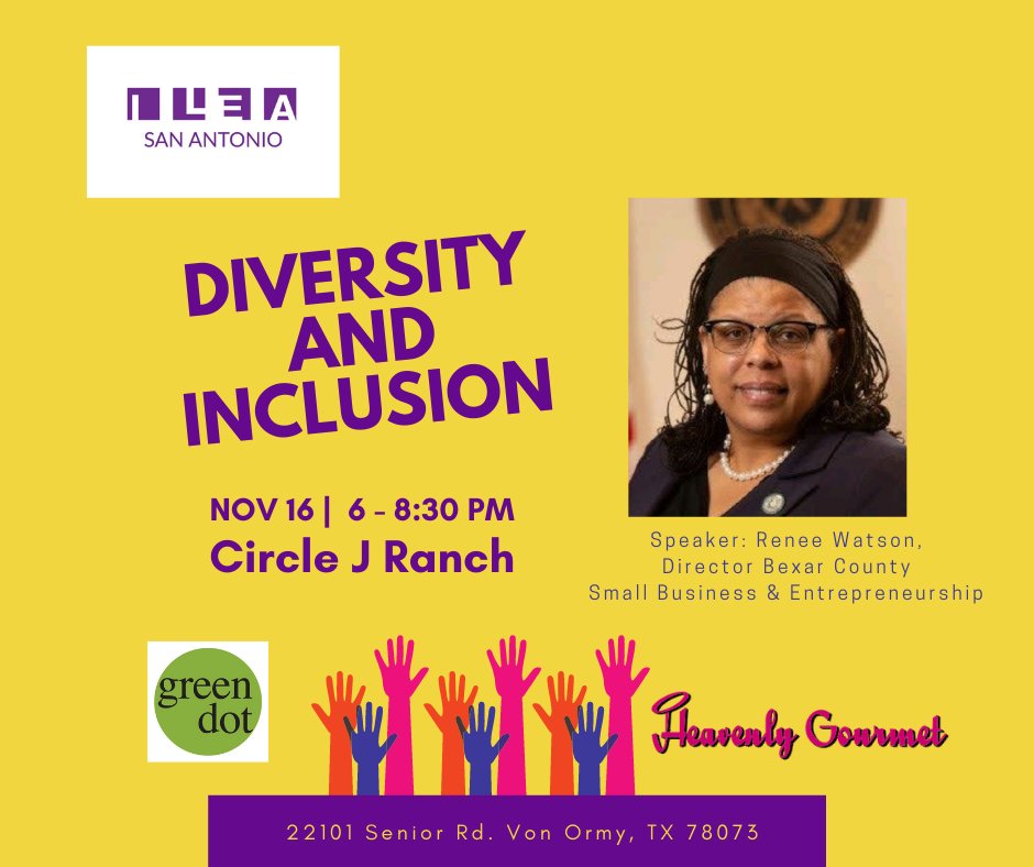 ILEAsatx's tweet photo. Diversity and Inclusion is an important aspect for every business owner as it integrates the development of new business ideas, diverse perspectives, and innovation.  Join us as we explore this topic with Renee Watson.

Register here: https://t.co/FhqyxcFIbx

#networking https://t.co/JPZBNN4fhR