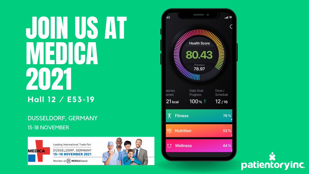 patientory's tweet photo. The #FinalCountdown to #MEDICA2021 is just beginning! Just 3 more days. Join us in #Düsseldorf.

Book a meeting with the Patientory team
https://t.co/59KIwP4Ifu https://t.co/db1hR47nsm