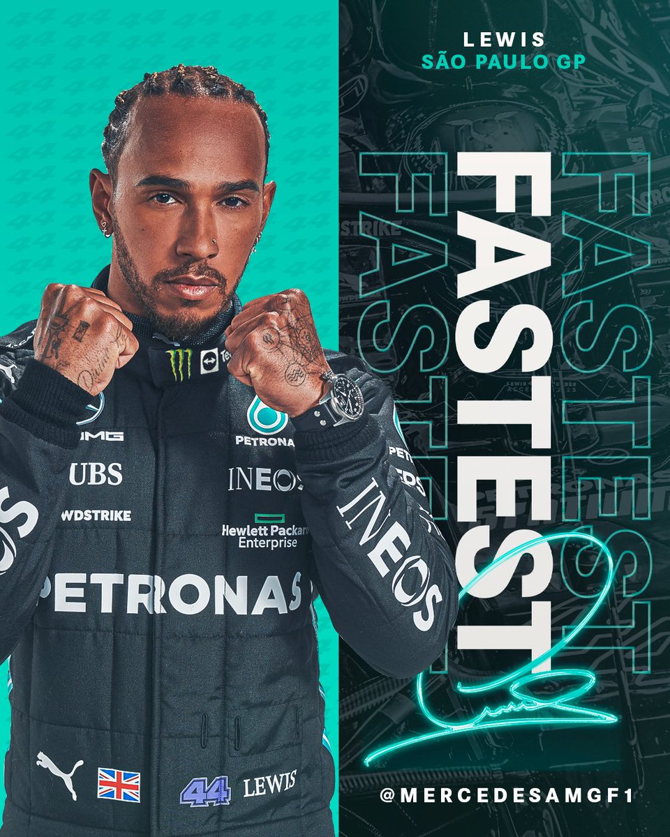 BOOM!!! 🤩 LEWIS TURNING IT ON IN INTERLAGOS! 🔥

FASTEST ON FRIDAY AND P1 FOR SATURDAY’S SPRINT QUALI! 👊