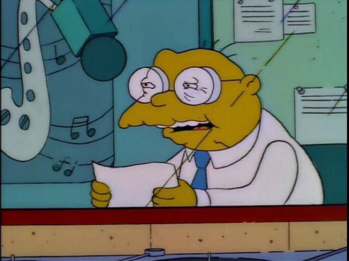 Simpsons_tweets's tweet photo. "This is Moleman in the morning. Good Moleman to you. Today: Part four of our series of 'The agonizing pain in which I live every day'." https://t.co/WvNxCIwUn0