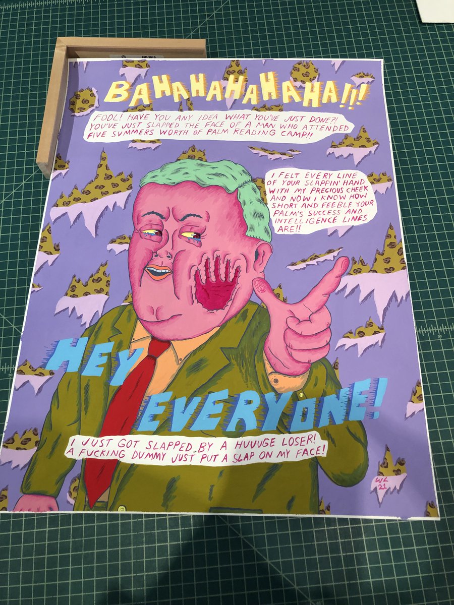 Painting based off an old zine page I did for Slurricane 9,