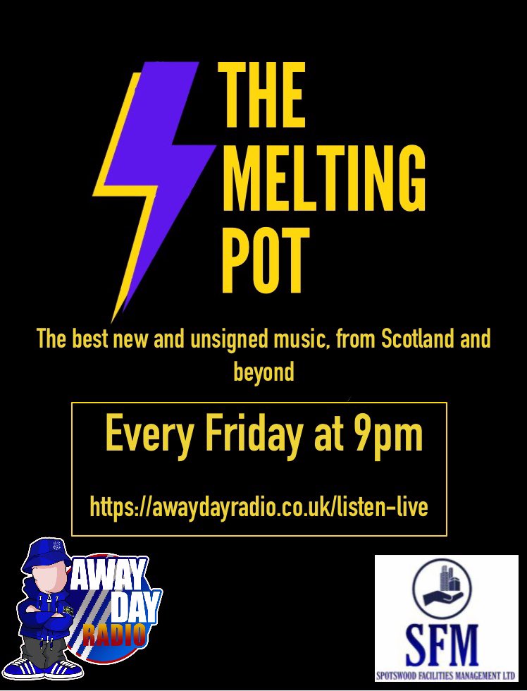 Tonight on The Melting Pot on <a href="/AwaydayR/">D R L PROMOTIONS</a> at 9pm!

<a href="/TheSkinnerBros/">The Skinner Brothers</a> <a href="/TheLapelles/">The Lapelles</a> <a href="/RSCLTN/">𝕽𝖆𝖘𝖈𝖆𝖑𝖙𝖔𝖓</a> <a href="/lionalband/">Lional</a> <a href="/_thenoiseclub/">The Noise Club</a> <a href="/Franz_Ferdinand/">Franz Ferdinand</a> <a href="/THENINTHWAVE_/">THE NINTH WAVE</a> <a href="/DTTVOfficial/">DAYTIME TV</a> @neonliston <a href="/LukeLaVolpe/">Luke La Volpe</a> + new release of the week from <a href="/SpiralCities_/">Spiral Cities</a> 

Listen at awaydayradio.co.uk/listen-live/