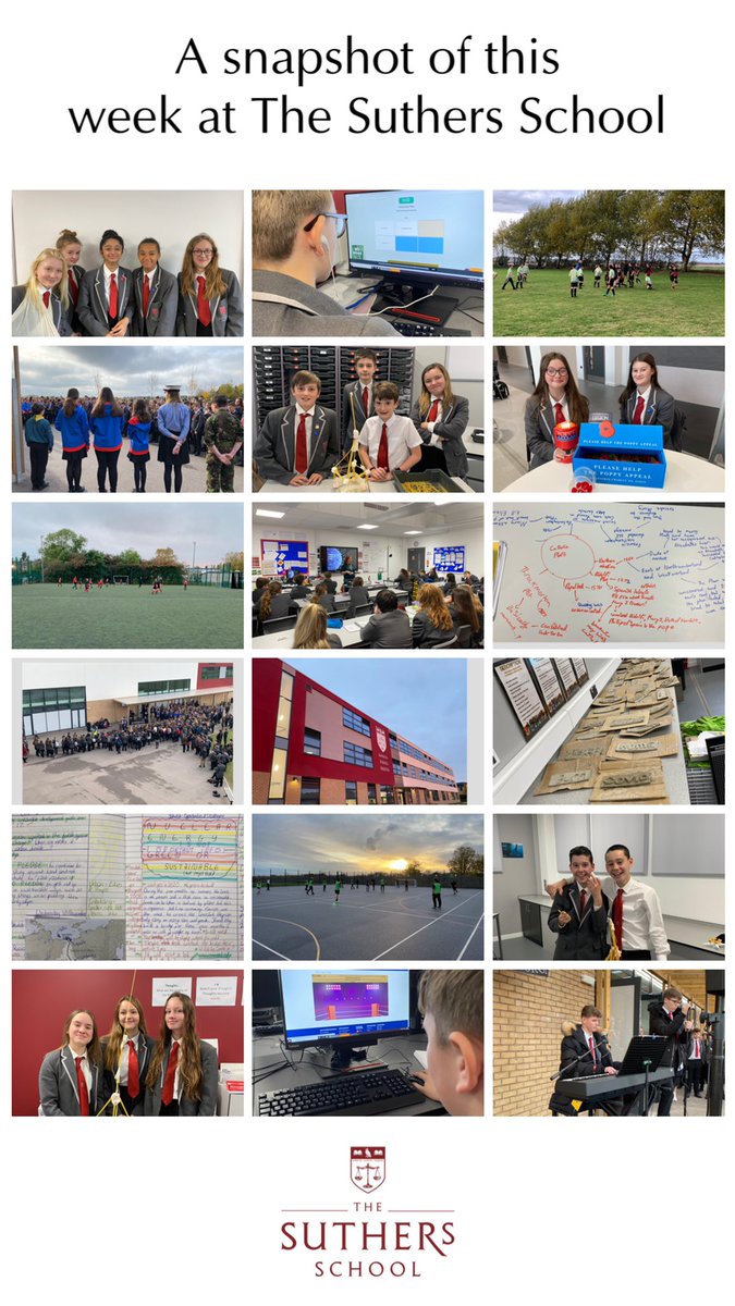 SuthersSchool's tweet photo. A snapshot of this week! We have been so busy being curious, tenacious, reflective and optimistic #suthersishere #thesuthersschool #charactereducation https://t.co/5YautaFNsy