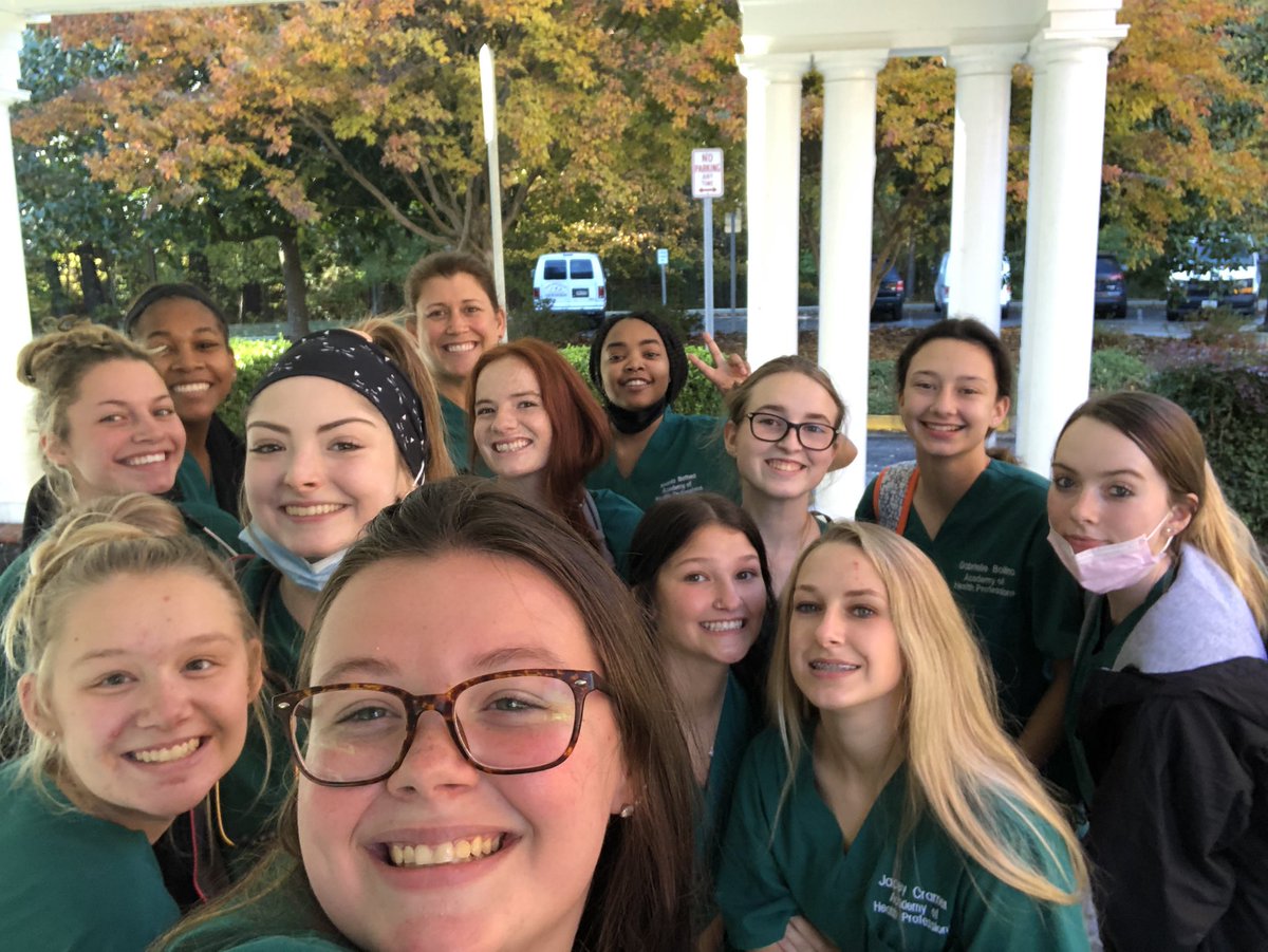 MrsRachic's tweet photo. Clinicals Week #2 is a wrap! Sore noses (wore N95 masks the whole week) and sore feet but amazing learning and lifelong memories! So proud of these Healthcare Professionals! @CTA_CCPS #cnaready #collegeandcareerready #reallyexhausted https://t.co/cC9uj8sq24