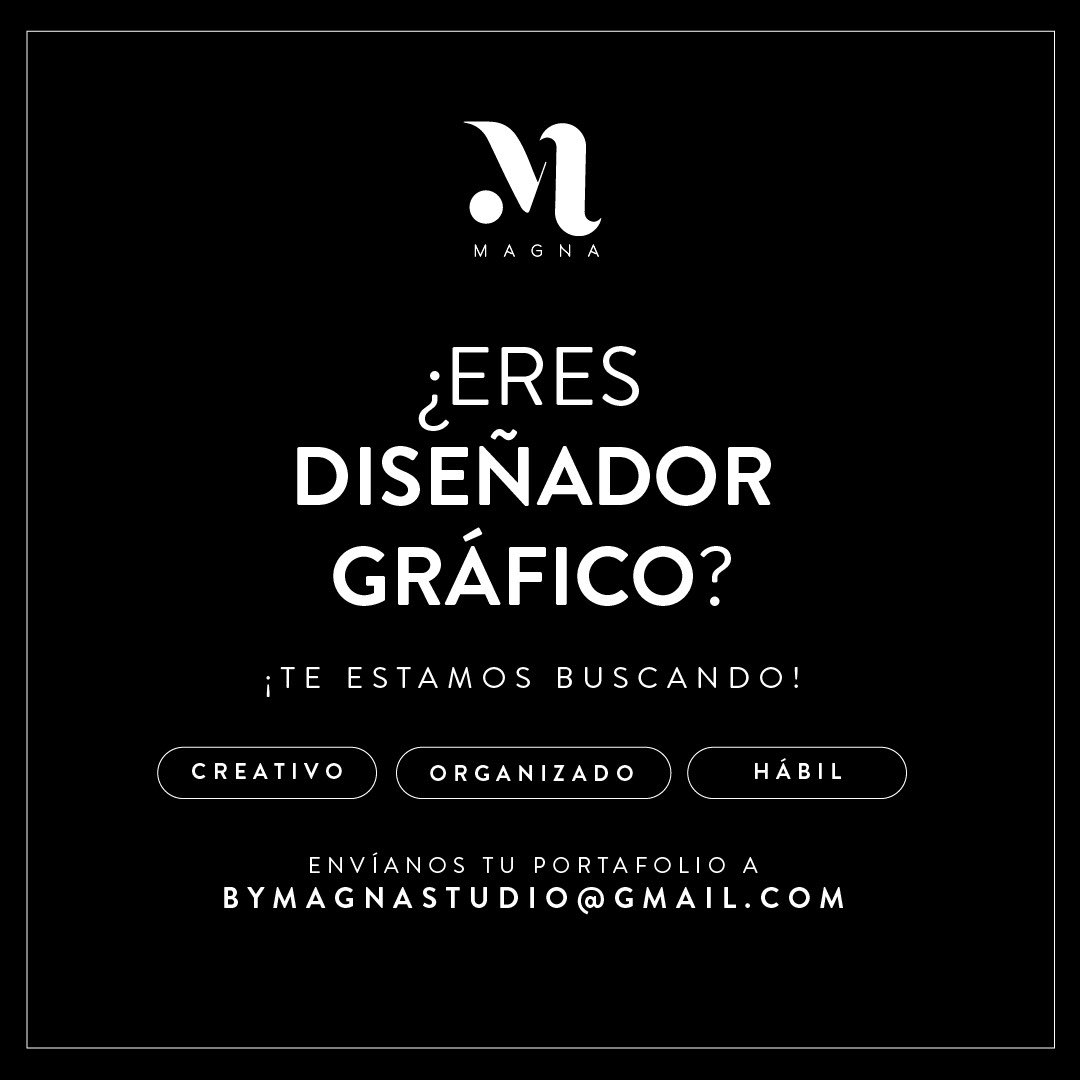 Hace un tiempito @BySamAbdo y yo decidimos montar un studio digital y pues ahora oficialmente estamos necesitando agrandar nuestro equipo 🥺❤️‍🔥

Estamos necesitando DISEÑADOR GRAFICO 👩🏻‍💻⚡️

Acá abajo les dejo el perfil 🕺
Les agradecería mucho si me ayudan a difundir 🙌🏼
