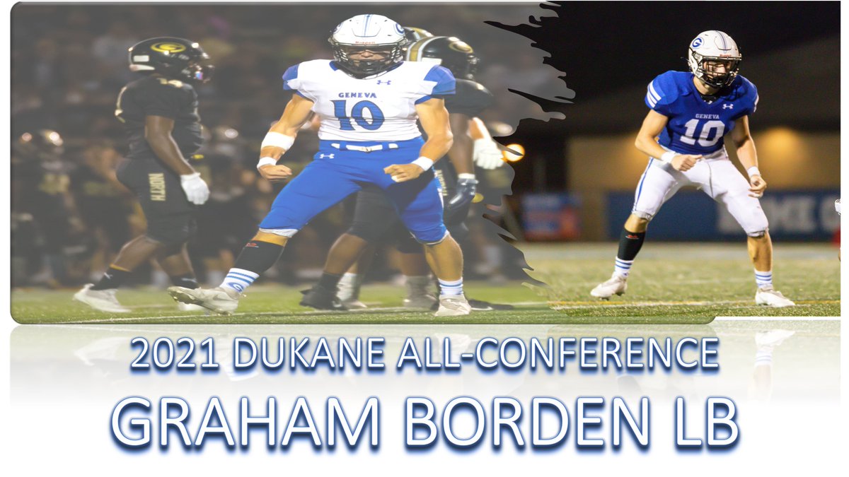 GenevaVikingsFB's tweet photo. Congratulations to Senior Graham Borden (Linebacker) on being named to the Dukane All-Conference team! https://t.co/yhu6YIRgiO
