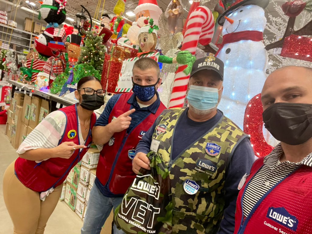 Still celebrating #VeteransDay with some #Swag from @Lowes to Larry in our Eatontown store! Thank you for your service! #Jerseyshore #VeteransDay2021 #honor #loweslife