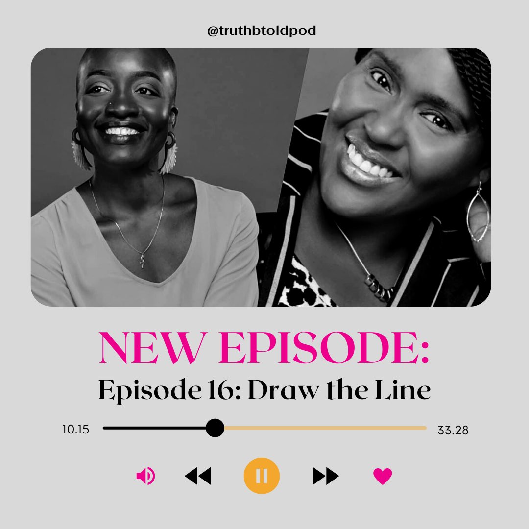 truthbtoldpod's tweet image. We’re talking about boundaries on today’s episode of @truthbtoldpod

When do we build a boundary? When do we move its borders? And how do we commit to life behind the ropes?

We’re unpacking all of that and more on today’s episode.

Click the link in our bio to listen 🎙