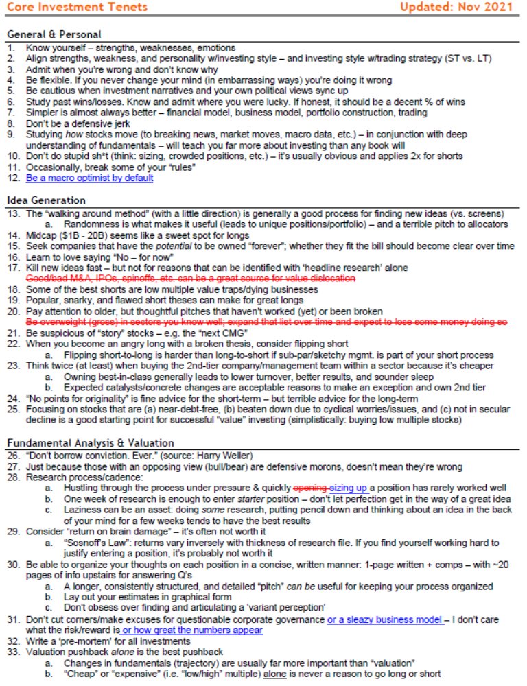 UpslopeCapital's tweet photo. Updated my "Consolidated Learnings" document -- marked and clean versions attached and linked below: https://t.co/xZhGKsR2rG https://t.co/bDxux52lr7