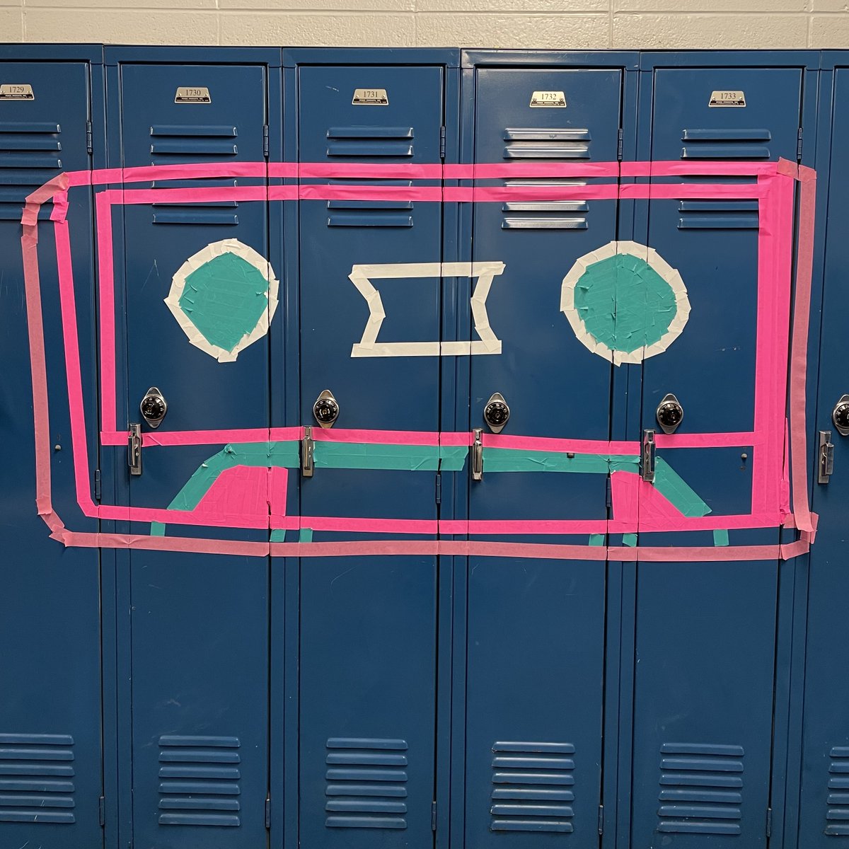 Art Club has been brightening up the hallways with their masking tape artwork on our lockers!!  #maskingtapeart <a href="/JerlingJayhawks/">Jerling Junior High</a> <a href="/OSD135/">Orland District 135</a>