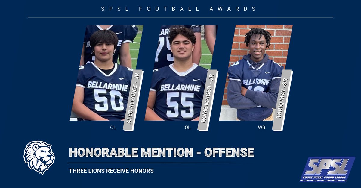 athletics_bps's tweet photo. Shout out to our Honorable Mention all league football offensive players #GoLions @bellarmineprep @bprepfootball https://t.co/fGPCP5qRRI