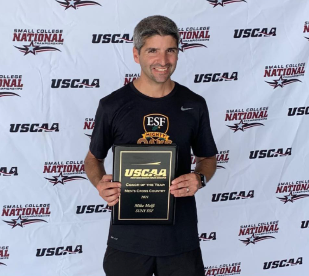 sunyesf's tweet photo. Congratulations to Coach Mike Melfi on being named @USCAA  Men’s Cross Country Coach of the Year!! https://t.co/bg35oUh5Vs