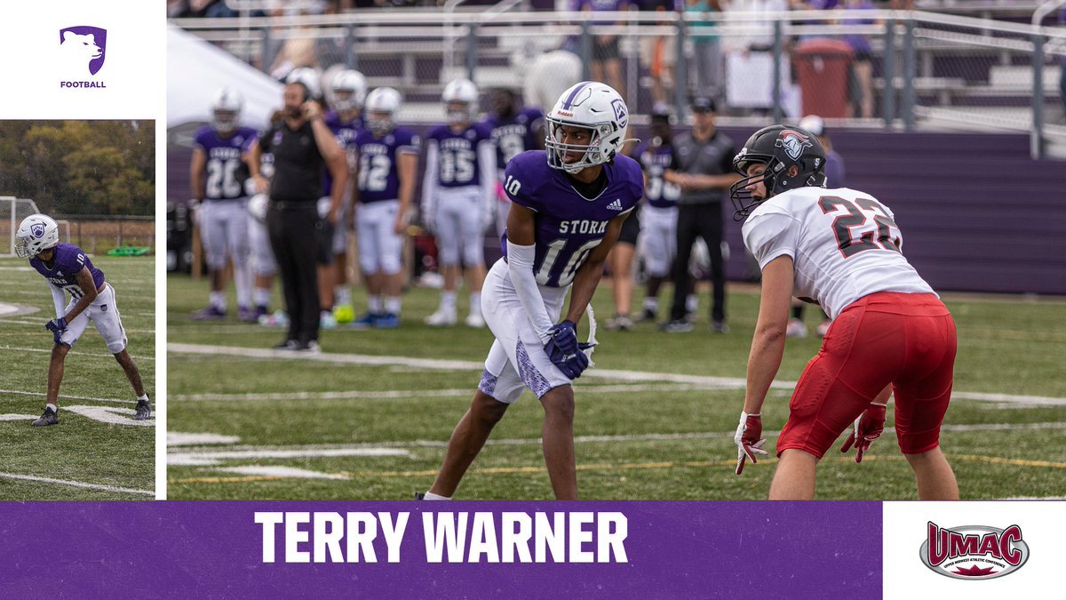 _coachwomack's tweet photo. So proud of this gentleman @TerryWarnerJr1  ranked 4th currently in the UMAC @umacathletics one of the most explosive WR in the conference!!! #AirStorm #CrownClimb https://t.co/1yLGt3mCRq