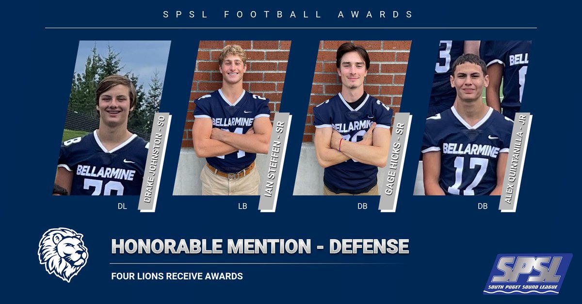 athletics_bps's tweet photo. Shout out to our Honorable Mention all league football defensive players #GoLions @bellarmineprep @bprepfootball https://t.co/ZbKous9nnl