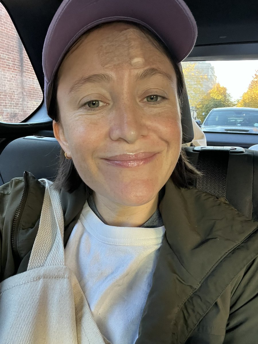 A friendly PSA: wear sunblock and get your skin checked!!! Especially campaign friends — no more skipping doctors appts during election season.

Catch me wearing a 🧢 for the rest of my life. And thank you <a href="/taylorswift13/">Taylor Swift</a> for a perfect surgery soundtrack.
