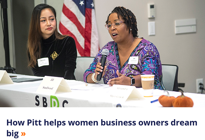 PittInnovates's tweet photo. In recognition of National Women’s Small Business Month, the University of Pittsburgh’s @PghEntrepreneur hosted a women in business roundtable spotlighting five Western Pennsylvania entrepreneurs.  https://t.co/baUM0qpgTL https://t.co/fqdbzfH1WX