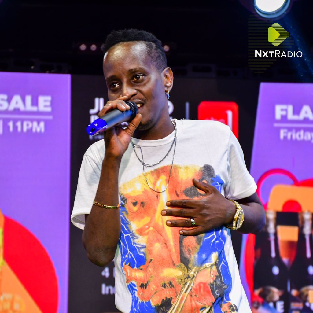 Fireliglntfi's tweet photo. He's gat lots of titles under his belt, but we preferably call him the 'King of The Mic'.

@mckatsug doing what he does best.

#NBSKatchUp #JumiaBlackBox #NBSUpdates https://t.co/hGU8rrjtZl