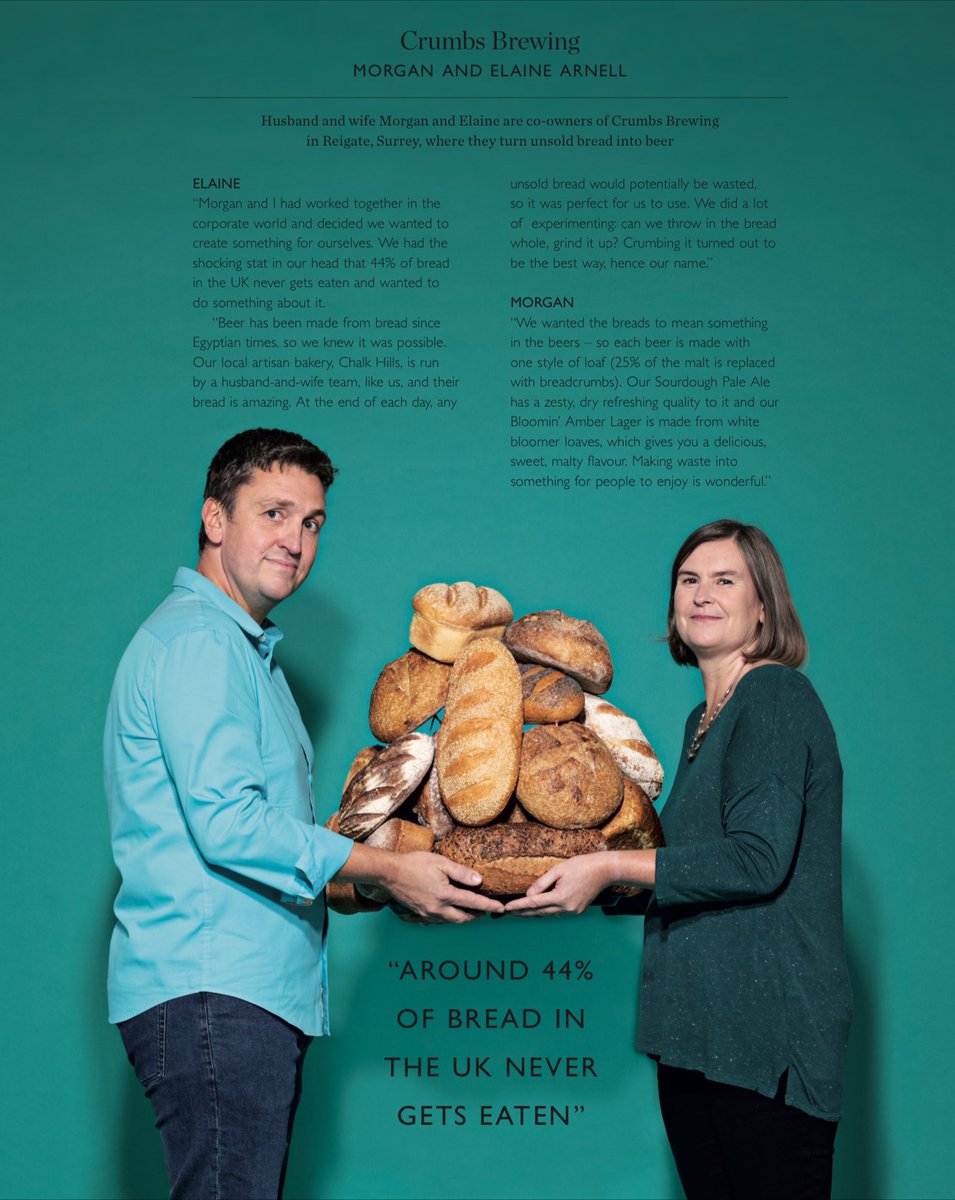 CrumbsBrewing's tweet photo. Keep your eyes peeled in the @waitrose Christmas Drinks magazine! It features us and a rather impressive tower of @ChalkHillsBaker leftovers!! #christmas #drinks #beer #bread #foodwaste #repurpose #breaddifferently https://t.co/vccjYHCKdm