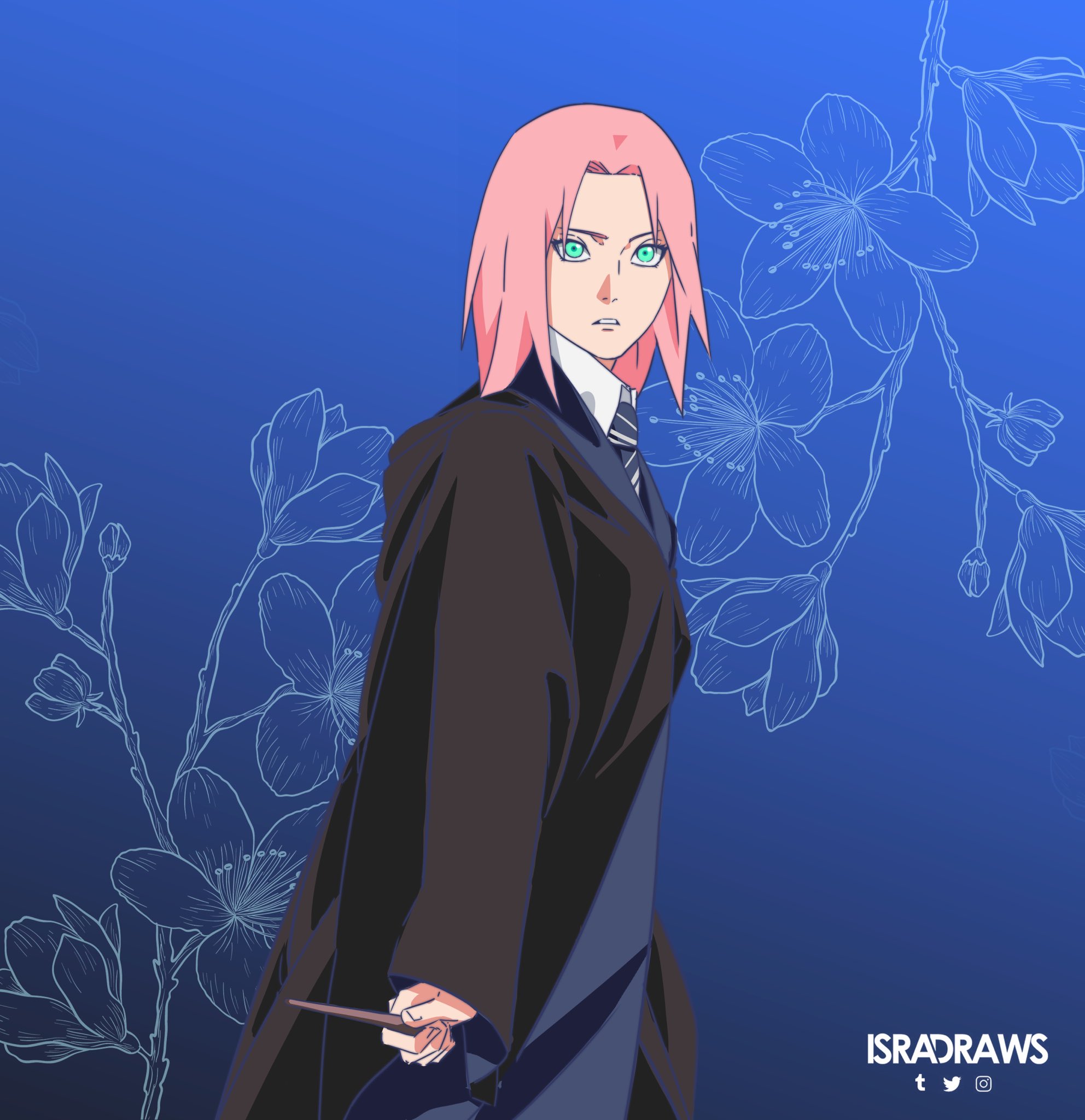 Desenhando um pouco naruto sasuke sakura e kakashi espero que gostem  #art#fanart#naruto