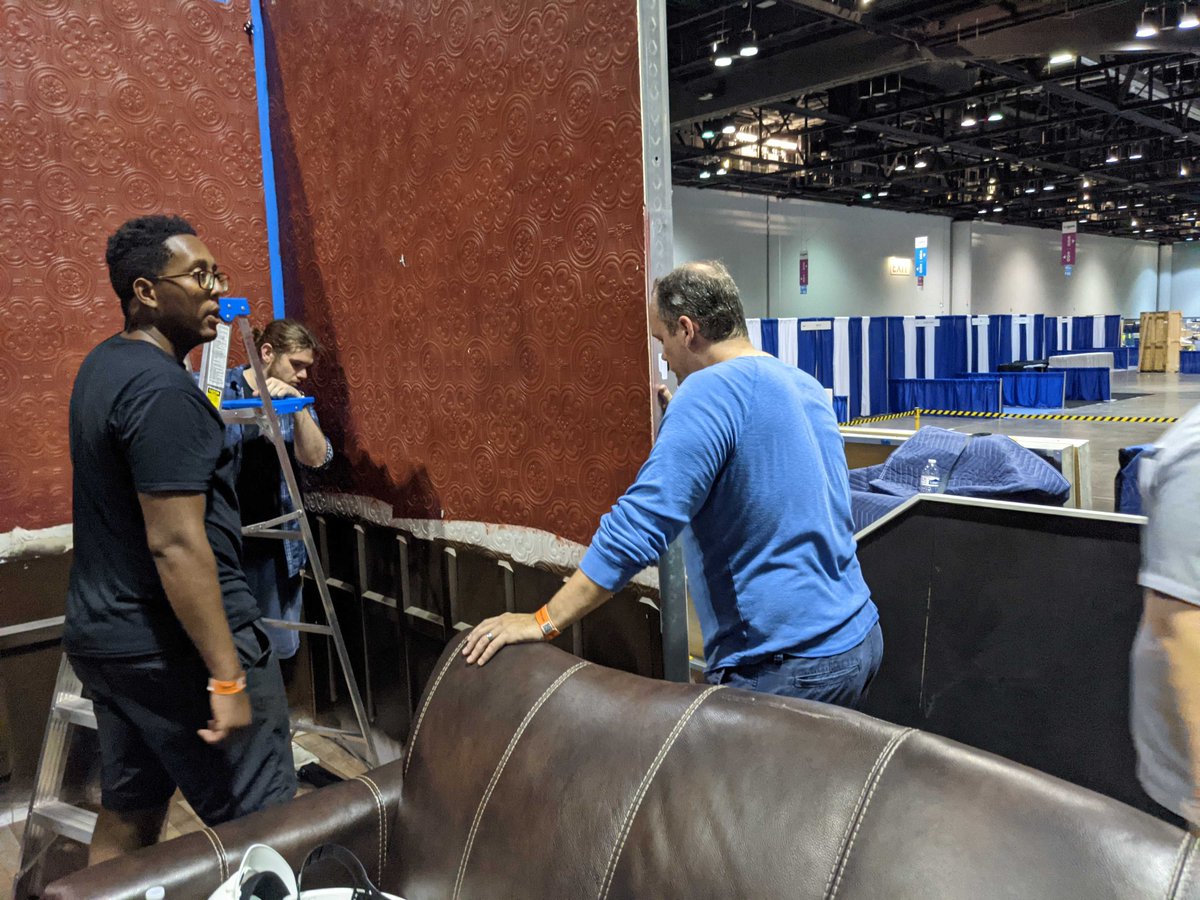 SteamrollerTech's tweet photo. Slowly but surely! Our booth for the @IAAPAHQ is coming together piece by piece. We can't wait for you to experience The Haunting Of Olivia next week! Be sure to stop by for a spooky encounter: booth 1051.
#iaapa2021 #immersiveexperience #tradeshowexhibit #motionplatform https://t.co/9srbnXatHX