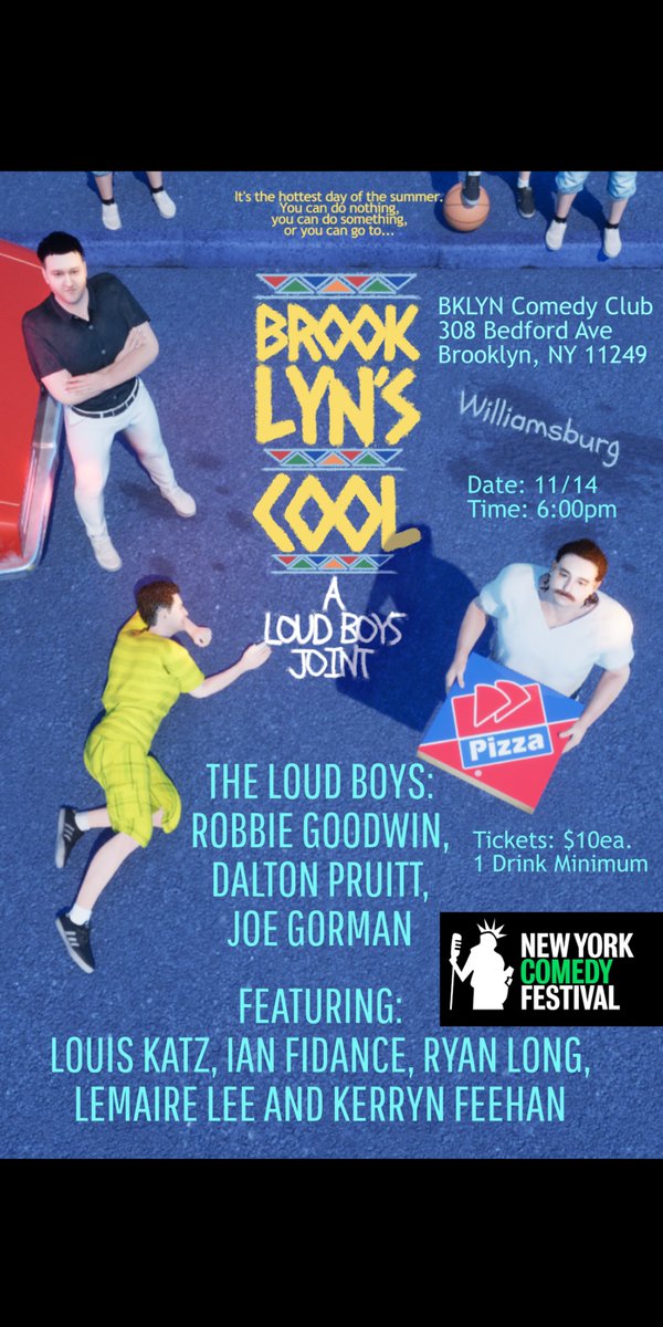Brooklyn’s Cool as a part of @nycomedyfest is this sunday! Insane lineup! 

Tix here: eventbrite.com/e/181378306397

@LeMaireLee @ryanlongcomedy @KFreehams @louiskatz @ianimal69