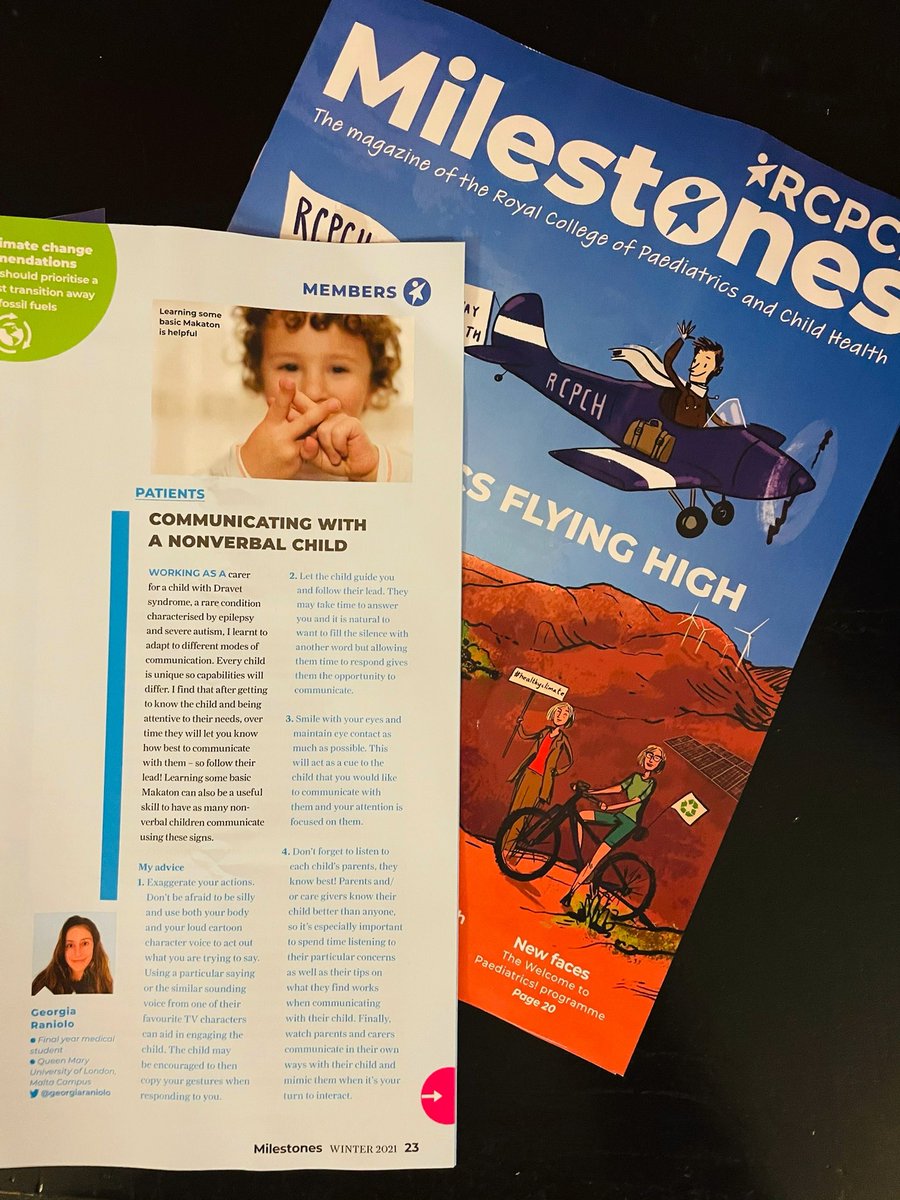 So excited to have been part of the #RCPCHMilestones magazine! Thank you @RCPCHtweets @AislingBeecher & the whole team 💙