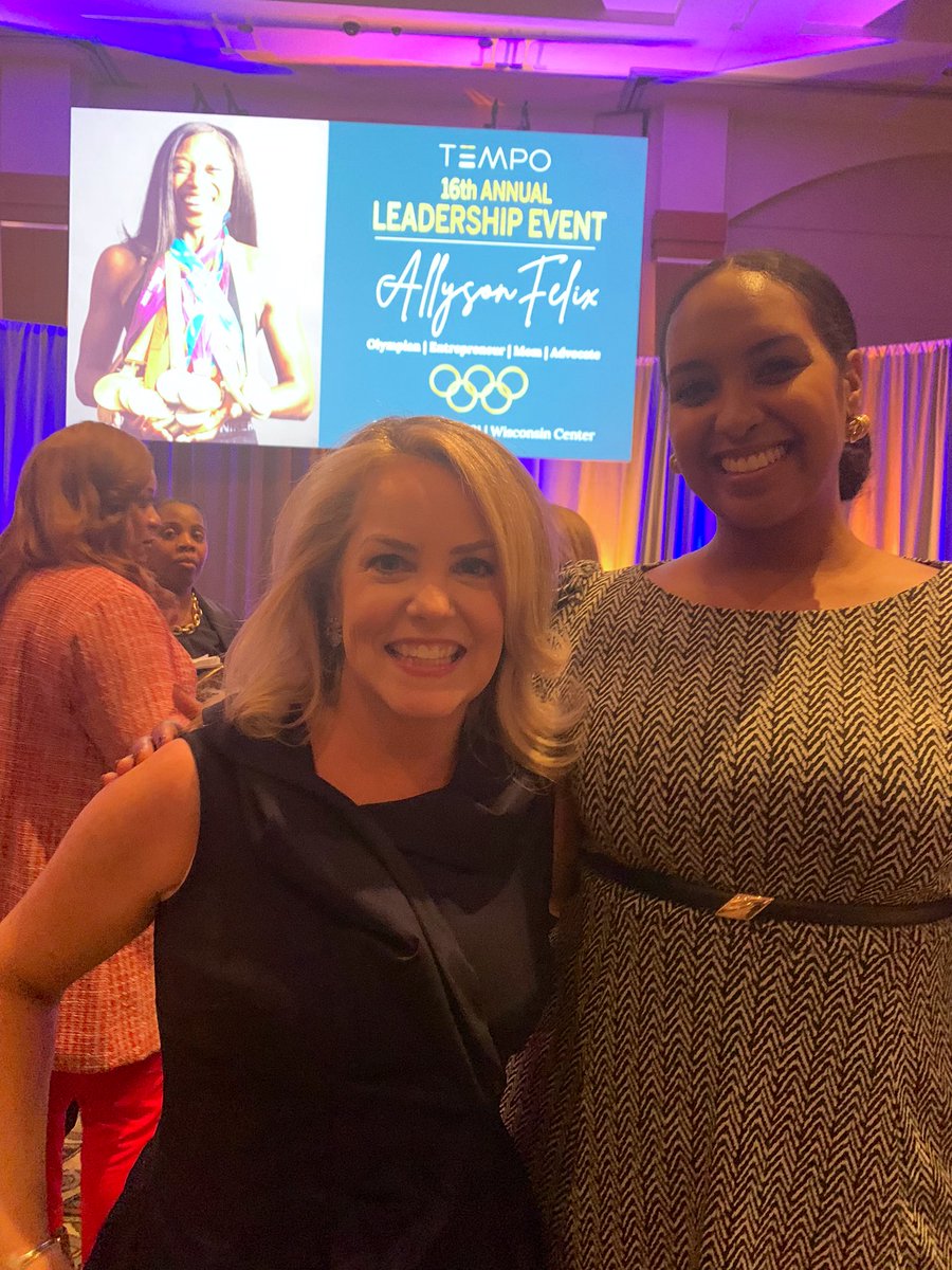 MakdaFess's tweet photo. Thank you to @TEMPOMilwaukee for hosting a phenomenal event and to @allysonfelix for being vulnerable and sharing with us powerful words of wisdom. “Even if your voice trembles while you speak, push forward. Your voice is still important.” 🏅#TEMPOLeadership https://t.co/aiw0ouFOCH