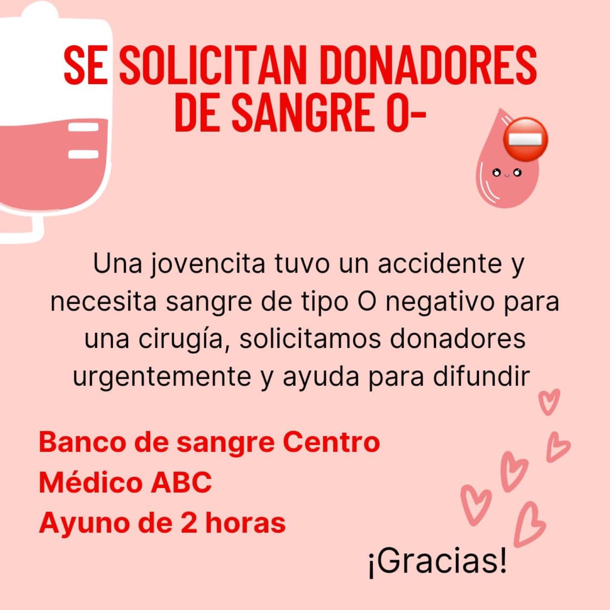 Bhelius's tweet photo. Solicitamos su ayuda 🙏🏼🩸🅾️⛔️ por favor. #DonarSangreSalvaVidas informes por este medio https://t.co/wyLXmm3UbD