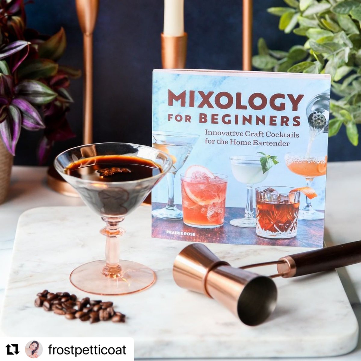 Angelenos! Come by <a href="/BarKeeperLA/">Bar Keeper</a> tomorrow from 3-5pm and get a signed copy of MIXOLOGY FOR BEGINNERS *and* this Amore Mio cocktail from the book! Beautiful pic by the lovely <a href="/FrostPetticoat/">Frosted Petticoat</a>