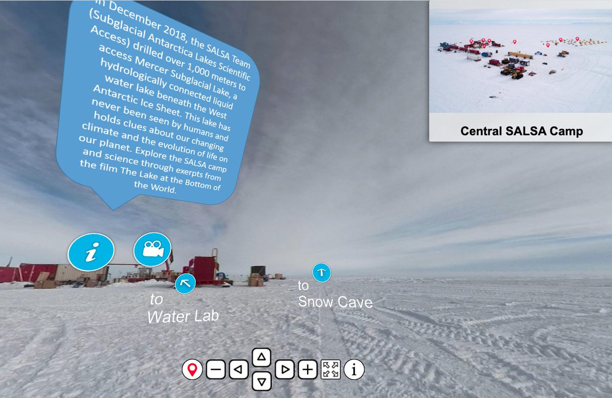 Join scientists as they explore a lake 3,000 ft beneath Antarctic ice through our newest virtual trip! Thanks to <a href="/SalsaAntarctica/">Salsa Antarctica</a> for 360 video, The Lake at the Bottom of the World for footage, and Adelyn Arens &amp; @EarthSciGard for building the trip. virtualice.byrd.osu.edu/salsa/