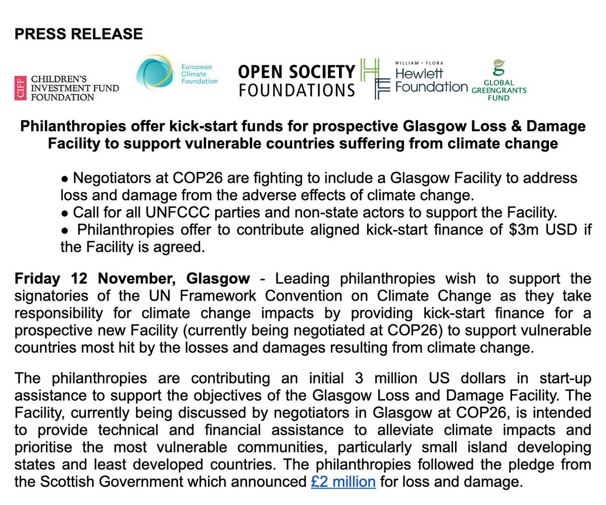 efc_west's tweet photo. Philanthropies offer kick-start funds for prospective Glasgow Loss &amp; Damage Facility to support vulnerable countries suffering from climate change
Read more: https://t.co/DHXchIKwfn

#LossAndDamage #PayUp4LossAndDamage #WorldWeWant https://t.co/UbdXaW8Qqm