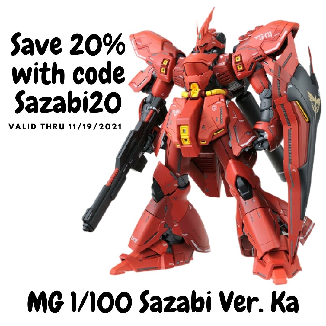 Galactic Toys Mg Sazabi Ver Ka Is Now On Sale Please Use Discount Code Below To Take Advantage Of The Early Holiday Season Savings T Co 4c1afxc9yb T Co Zyivnw2cqd Twitter