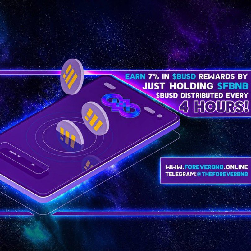 Ralvero's tweet photo. #ForeverBNB | @ForeverBNBbsc

ONLY 16% BUY TAX &amp; LIVE REWARDS DASHBOARD!

https://t.co/fjuz4RnaE7

✔️The highest paying $BUSD rewards token
✔️Earn upto 32% in $BUSD by holding $FBNB
✔️Over $900,000 in BUSD given out to holders

🌐https://t.co/zoYN64lf0I
💬https://t.co/V5EPQYjPot https://t.co/AqwX0D7WlE